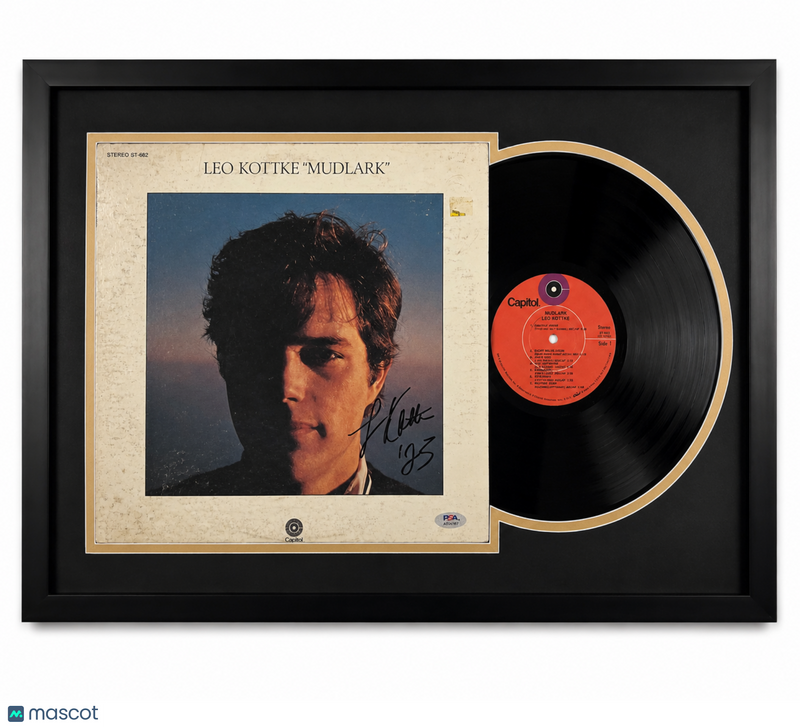 Leo Kottke Signed Mudlark Custom Framed Vinyl Album PSA Autographed
