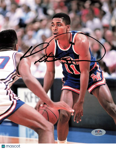 Rod Strickland New York Knicks Signed Basketball 8x10 Photo PSA