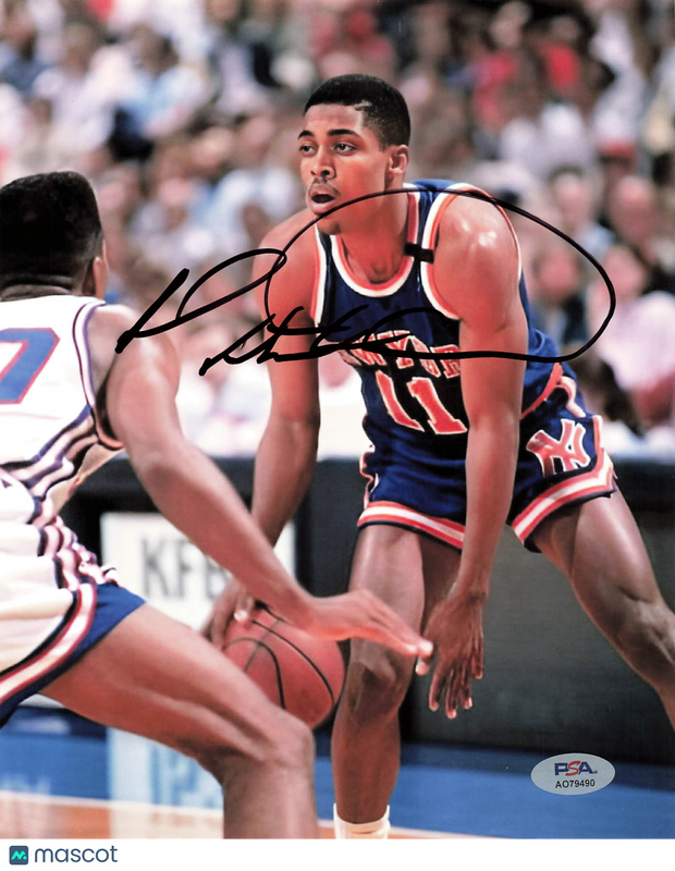 Rod Strickland New York Knicks Signed Basketball 8x10 Photo PSA