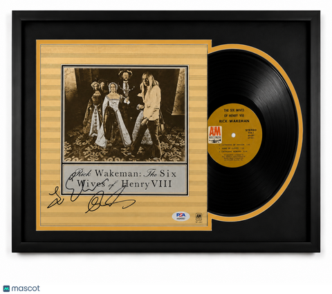 Rick Wakeman Signed The Six Wives of Henry VIII Framed Vinyl PSA Album