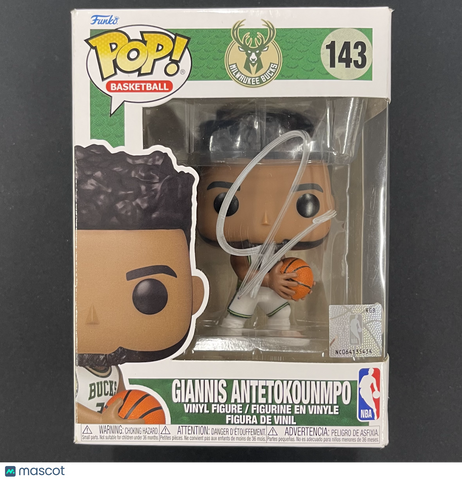 Giannis Antetokounmpo Signed Basketball Funko Pop! #143 PSA Autographed