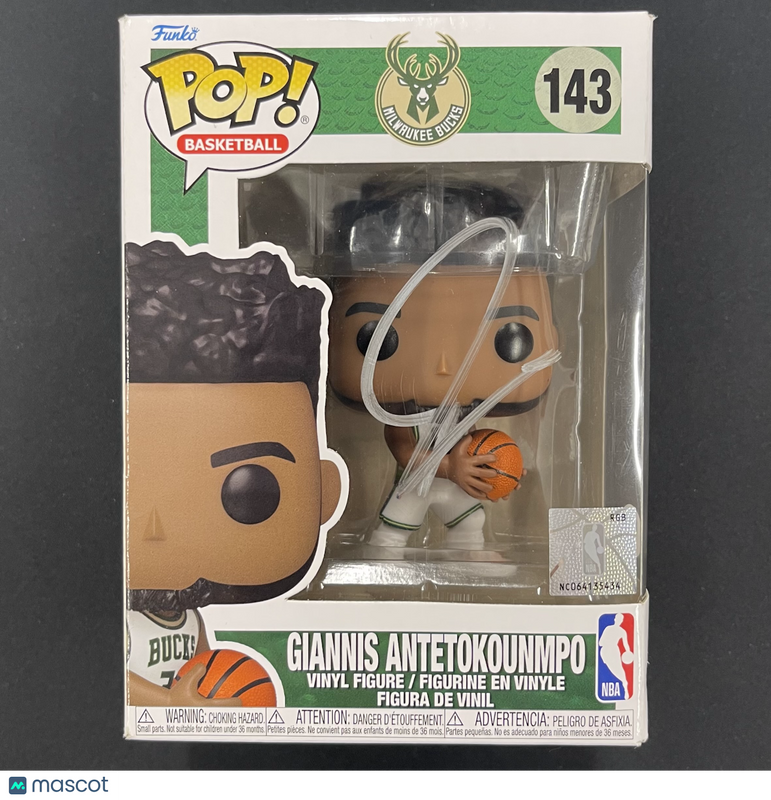 Giannis Antetokounmpo Signed Basketball Funko Pop! #143 PSA Autographed