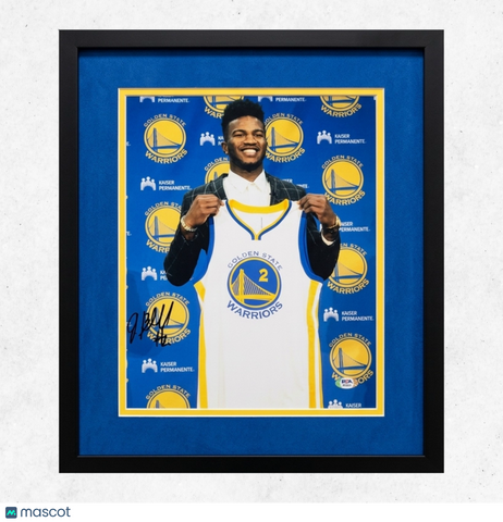 Jordan Bell Golden State Warriors Signed 11x14 Custom Framed Photo PSA
