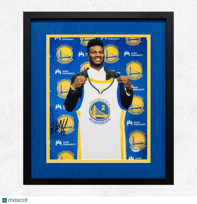 Jordan Bell Golden State Warriors Signed 11x14 Custom Framed Photo PSA