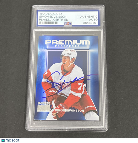 2023 Skybox Premium Prospects #PP-34 Simon Edvinsson signed card PSA