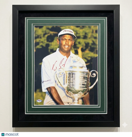 Vijay Singh Signed Golf 11x14 Custom Framed Photo PSA Autographed