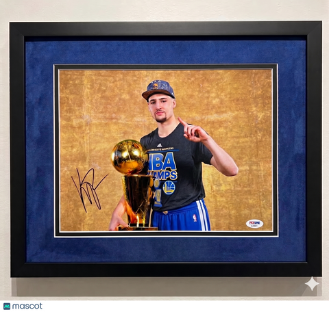 Klay Thompson Golden State Warriors Signed 11x14 Custom Framed Photo PSA