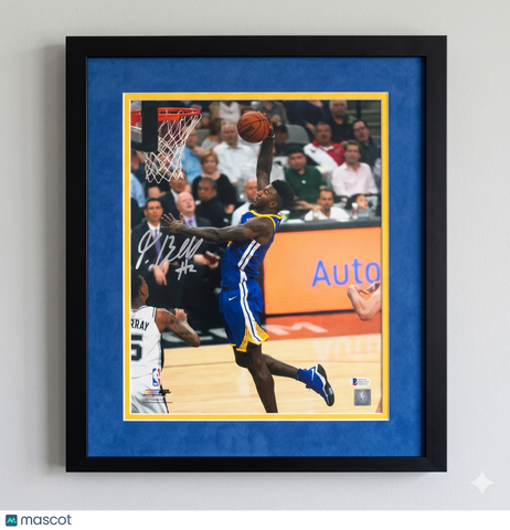 Jordan Bell Golden State Warriors Signed 11x14 Custom Framed Photo BAS