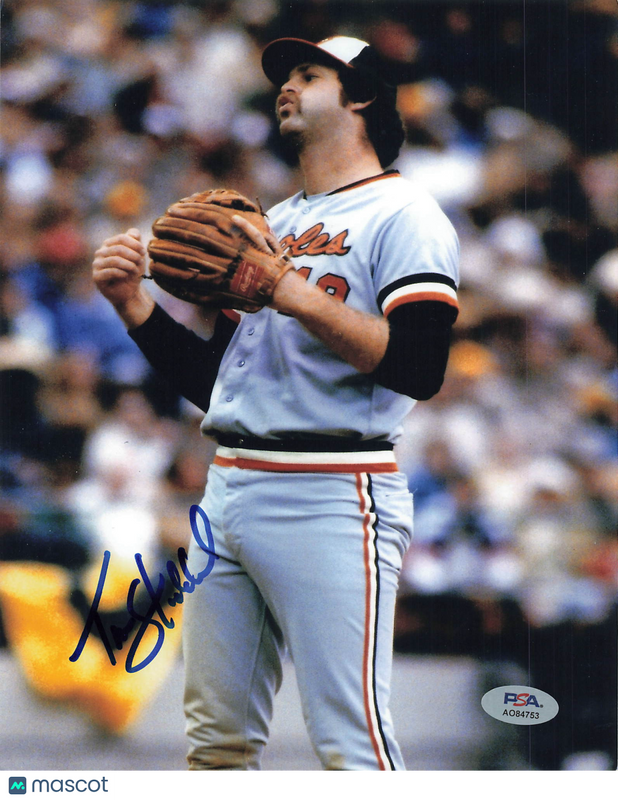 Tim Stoddard Baltimore Orioles Signed 8x10 Photo PSA