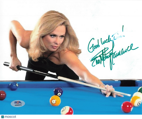 Ewa Laurance Signed Billiard 8x10 Photo PSA Auth