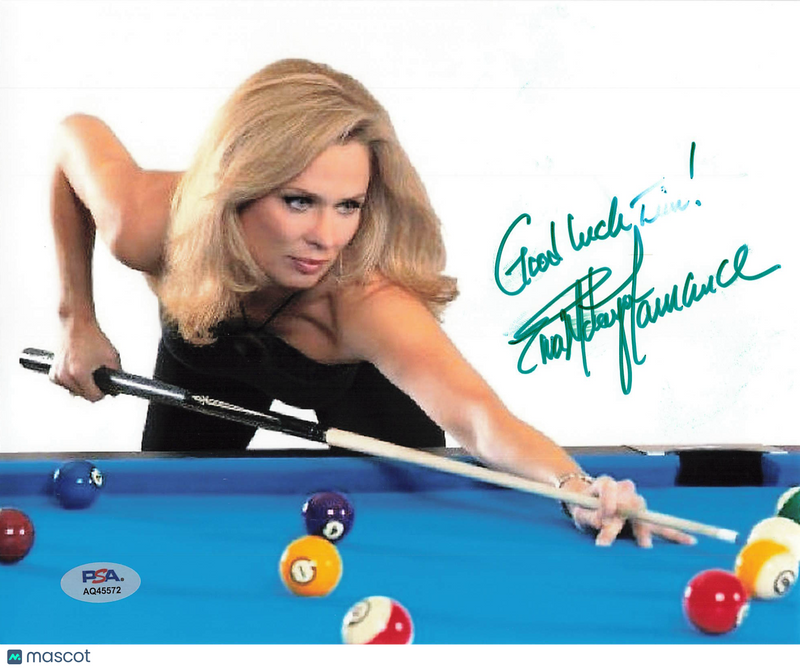 Ewa Laurance Signed Billiard 8x10 Photo PSA Auth
