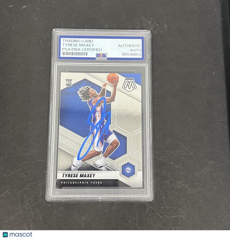 2021 Tryese Maxey 2020-21 Panini Mosaic Basketball#203 Signed Card PSA Autographed
