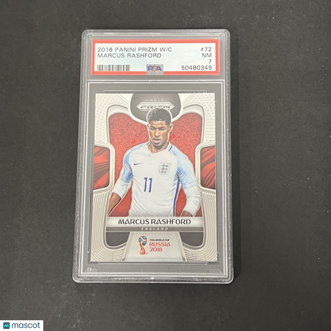 2018 Panini Prizm World Cup #72 Marcus Rashford PSA 7