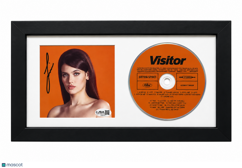 Sienna Spiro Signed Framed CD Visitor JSA Autographed