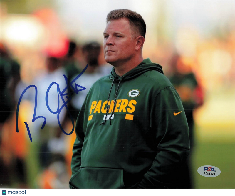 Brian Gutekunst Signed Green Bay Packers Football 8x10 Photo PSA Autographed