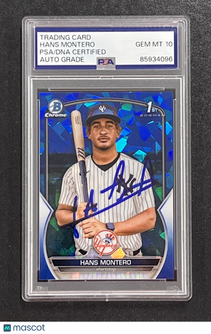 2023 Topps Bowman Chrome Prospects #BCP-173 Hans Montero Signed Card Auto 10 PSA