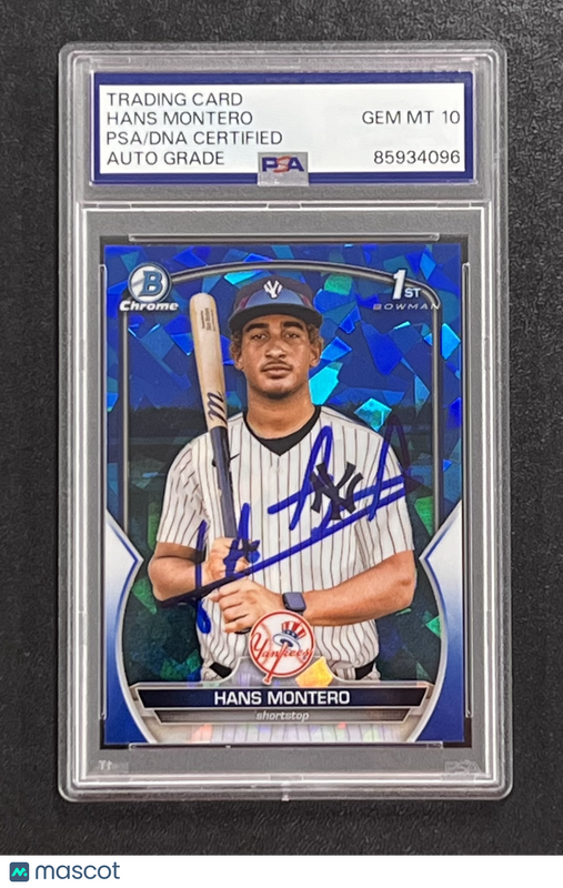 2023 Topps Bowman Chrome Prospects #BCP-173 Hans Montero Signed Card Auto 10 PSA