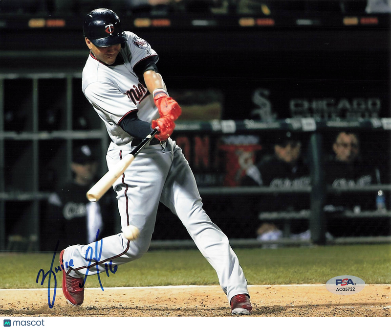 Ehire Adrianza Minnesota Twins Signed 8x10 Photo PSA
