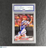 2018 Topps Series 1 #137 Michael Lorenzen Signed Card Auto PSA Slabbed Reds