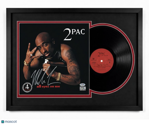 Mike Tyson Signed Framed All Eyez on Me Album PSA Autographed 16x24