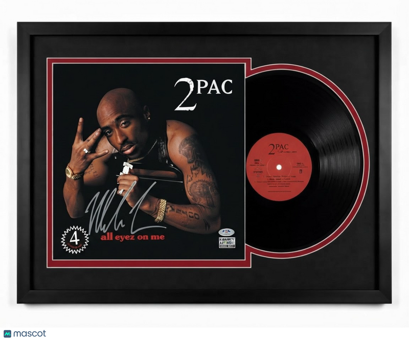 Mike Tyson Signed Framed All Eyez on Me Album PSA Autographed 16x24