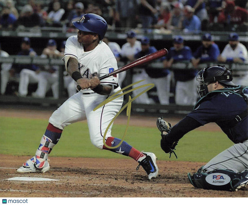 Willie Calhoun Texas Rangers Signed 8x10 Photo PSA