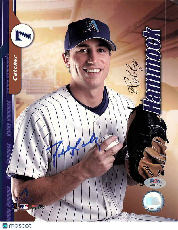 Robby Hammock Arizona Diamondbacks Signed 8x10 Photo PSA