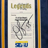 Junior Seau Signed San Diego Chargers Football Photo Autographed 16x22