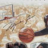 Michael Jordan Signed Upper Deck 6x Finals MVP Framed Print Chicago Bulls 19x31