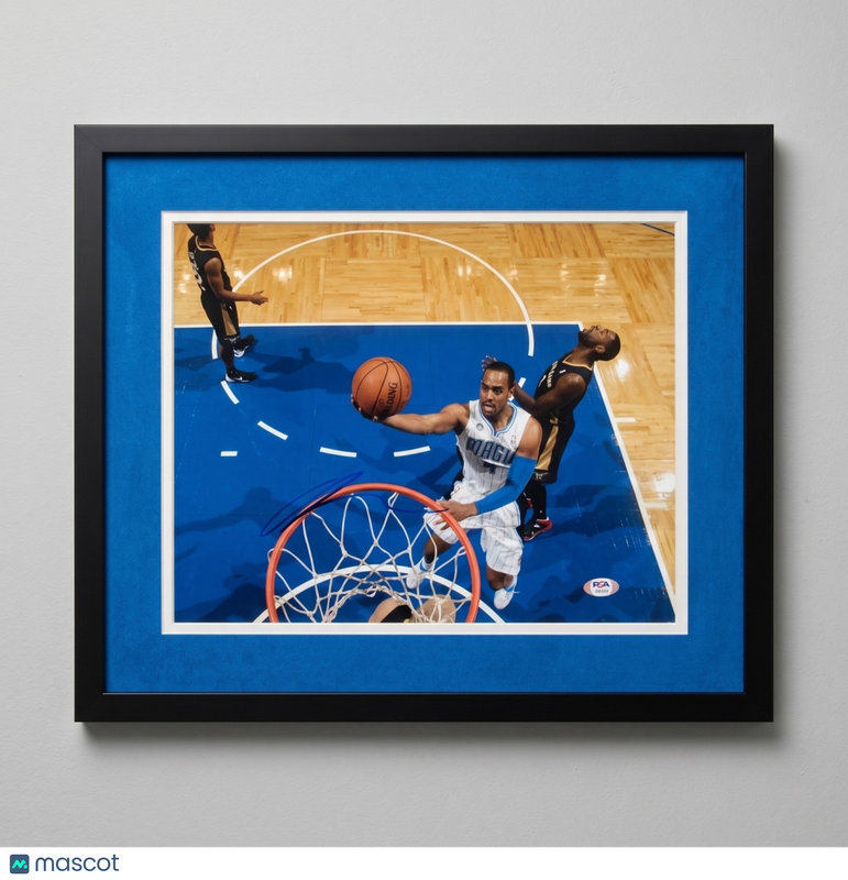 Aaron Afflalo Orlando Magic Signed Basketball 11x14 Custom Framed Photo PSA