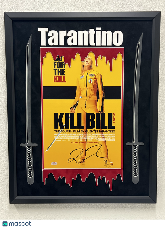 Quentin Tarantino Signed Custom Framed Kill Bill Movie Poster PSA Autographed