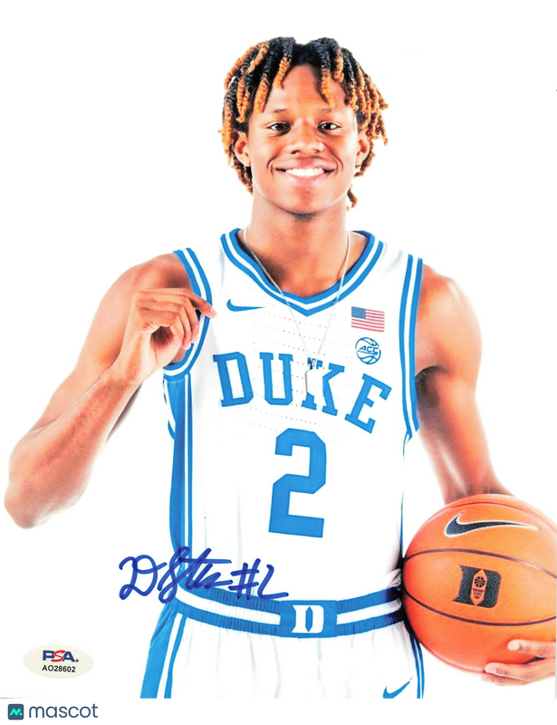 D.J. Steward Duke Blue Devils Signed Basketball 8x10 Photo PSA Auth