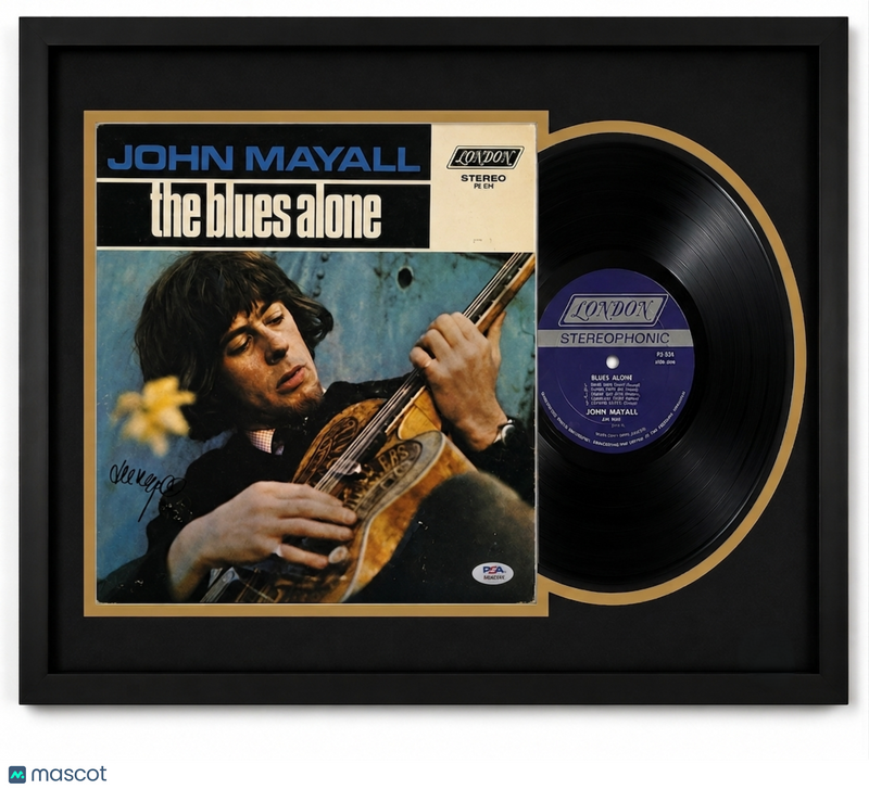 John Mayall Signed The Blues Alone Custom Framed Vinyl PSA Album Auth