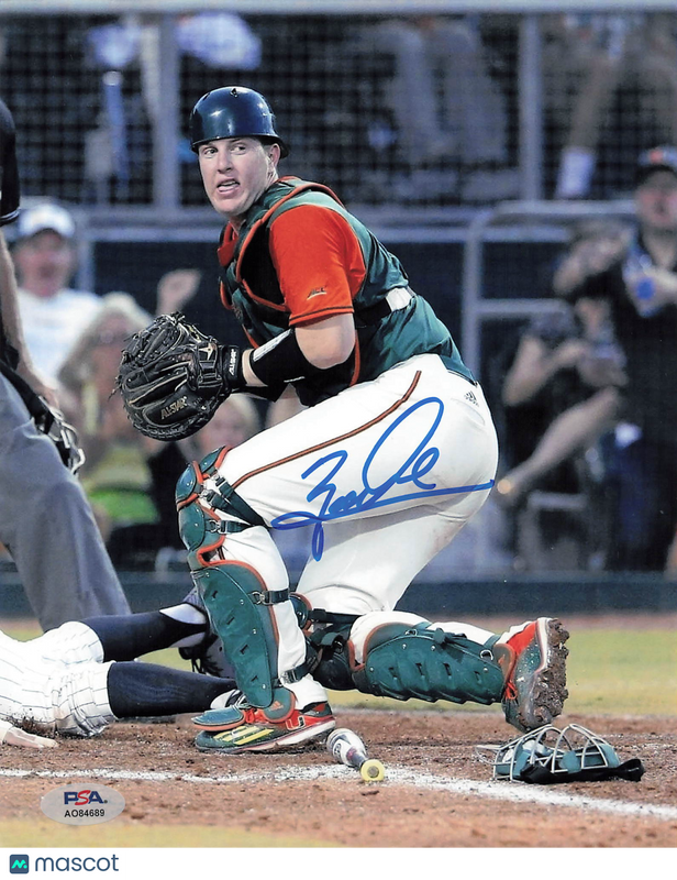 Zack Collins Miami Hurricanes Signed 8x10 Photo PSA