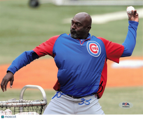 Lester Strode Chicago Cubs Signed 8x10 Photo PSA