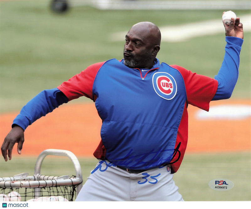 Lester Strode Chicago Cubs Signed 8x10 Photo PSA