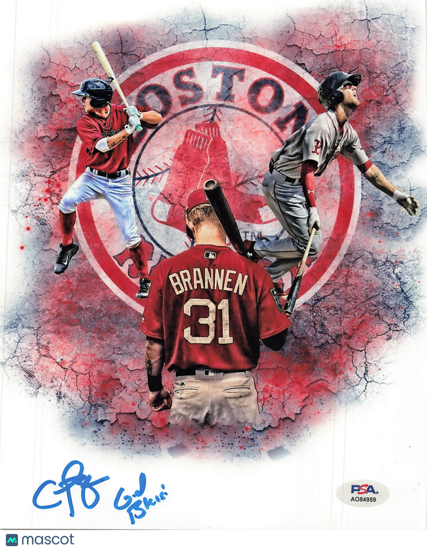 Cooper Brannan Boston Red Sox Signed 8x10 Photo PSA