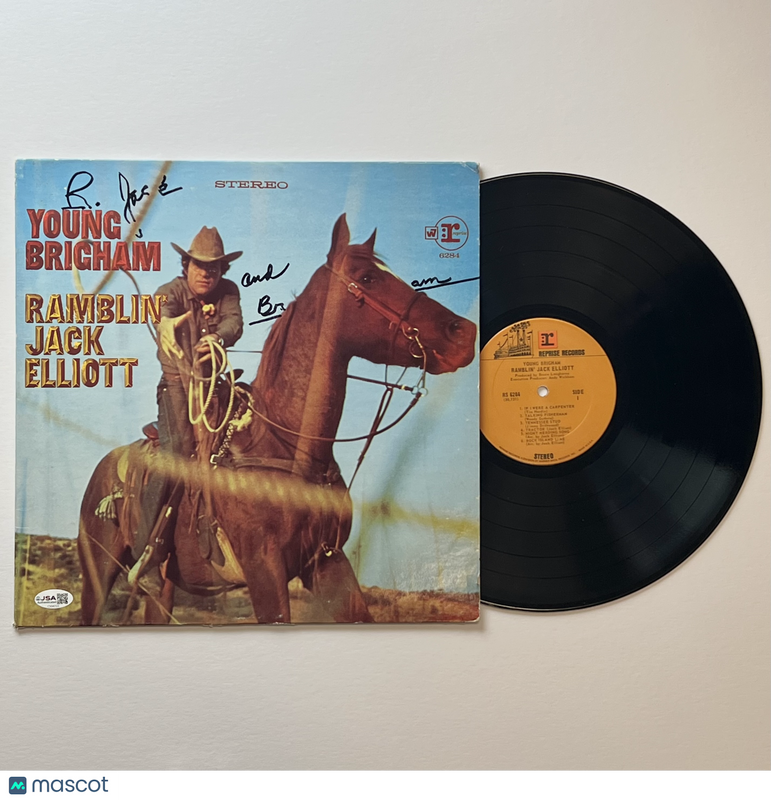 Ramblin' Jack Elliott Signed CD Album Young Brigham JSA Auth