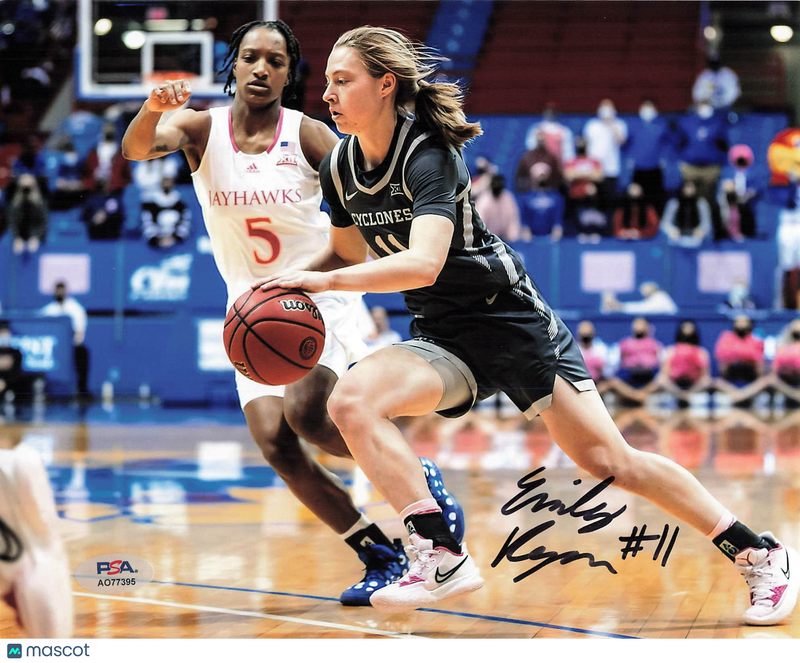 Emily Ryan Iowa State Cyclones Signed Basketball 8x10 Photo PSA
