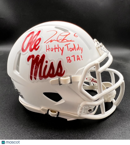 Trinidad Chambliss Signed Ole Miss Rebels Football Mini Helmet BAS Autographed