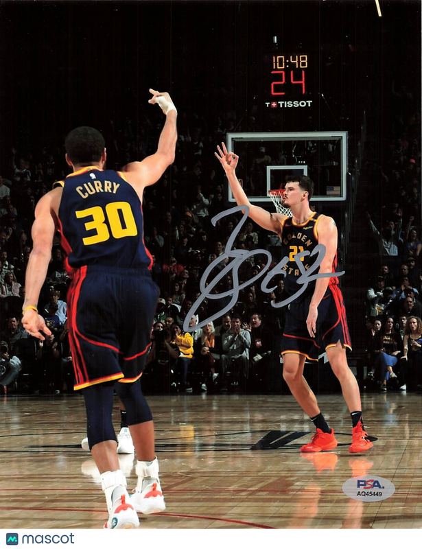 Quinten Post Golden State Warriors Signed Basketball 8x10 Photo PSA