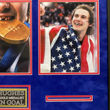 Jack Hughes Custom Framed Display Hockey Photo - Golden Goal