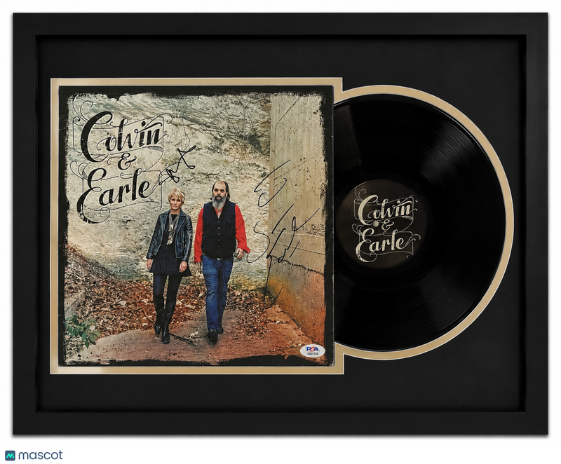 Shawn Colvin & Steve Earle Signed Colvin & Earle Custom Framed Vinyl Album PSA