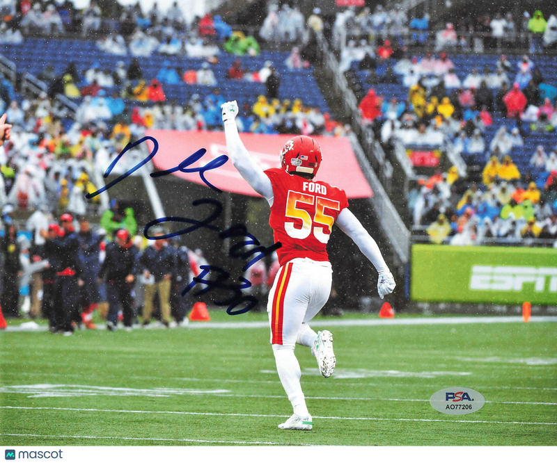 Dee Ford Signed 8x10 Photo PSA Kansas City Chiefs