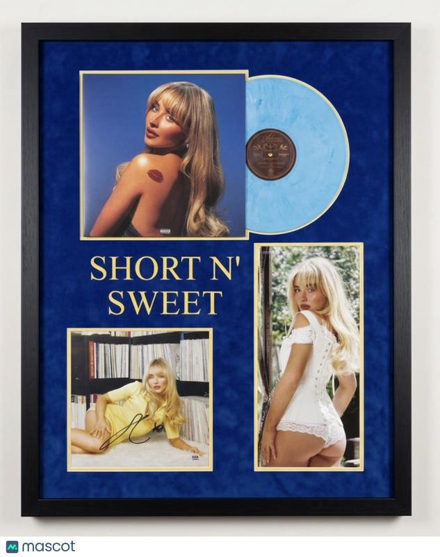 Sabrina Carpenter Signed Vinyl Insert 24x32" Custom Framed PSA Short N' Sweet