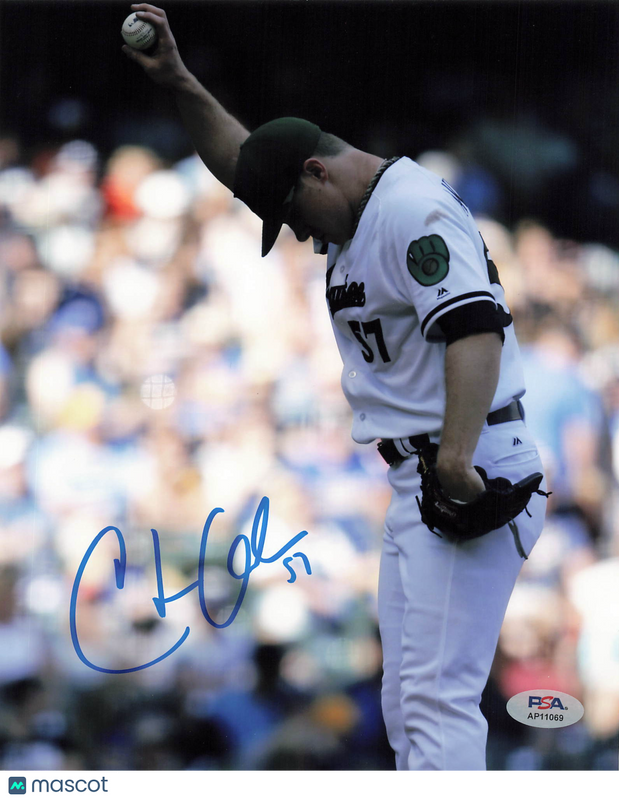 Chase Anderson Milwaukee Brewers Signed 8x10 Photo PSA