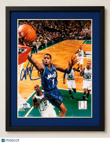 Tracy McGrady Orlando Magic Signed Basketball 8x10 Custom Framed Photo PSA
