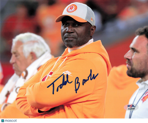 Todd Bowles Signed Tampa Bay Buccaneers Football 8x10 Photo PSA Autographed