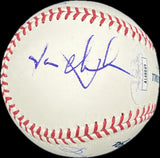 Jerry Seinfeld, Jason Alexander, Larry David&J.L.D. Signed Baseball PSA Seinfeld