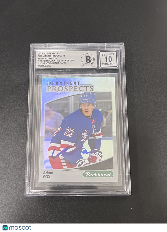 2019 Adam Fox Parkhurst Prominent Prospects#PP14 Signed Card BAS Auto 10 Autogra